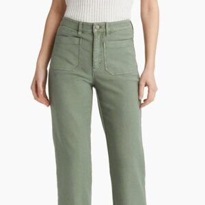Faherty Green Terry Wide Leg Pants